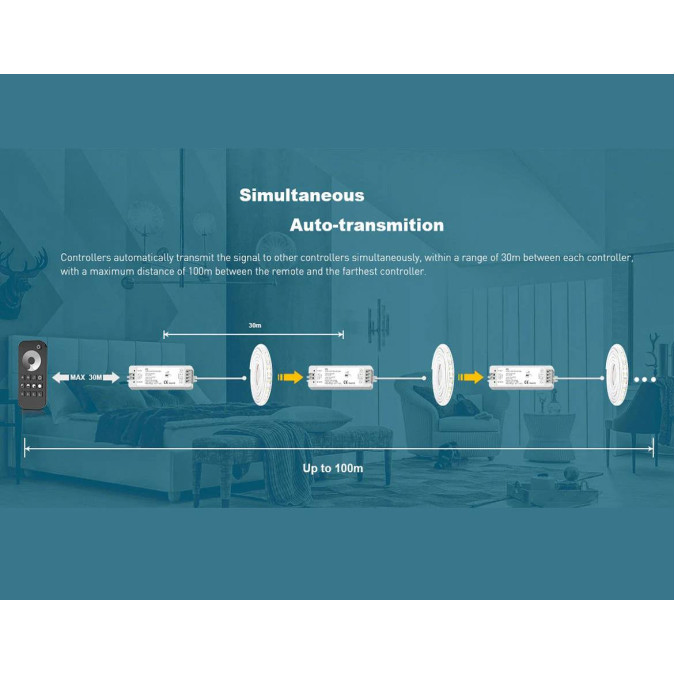 Бездротовий пульт дистанційного керування Skydance RT6, чорний