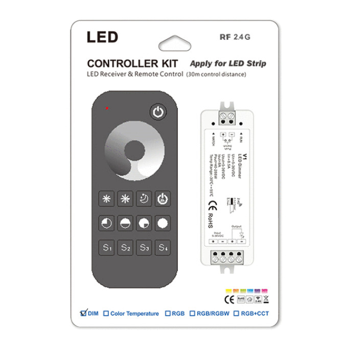 Комплект LED-контролер з пультом Skydance Set RT1+V1 8A*1CH