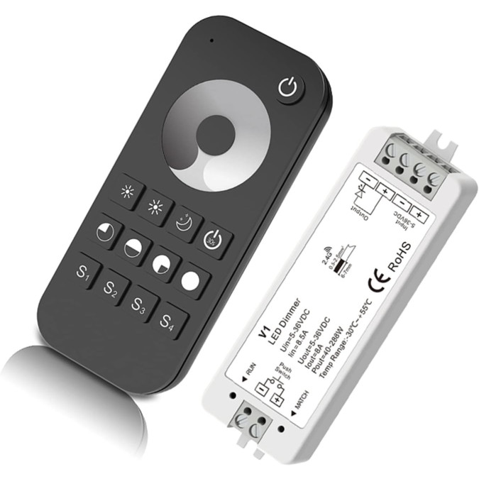 Комплект LED-контролер з пультом Skydance Set RT1+V1 8A*1CH