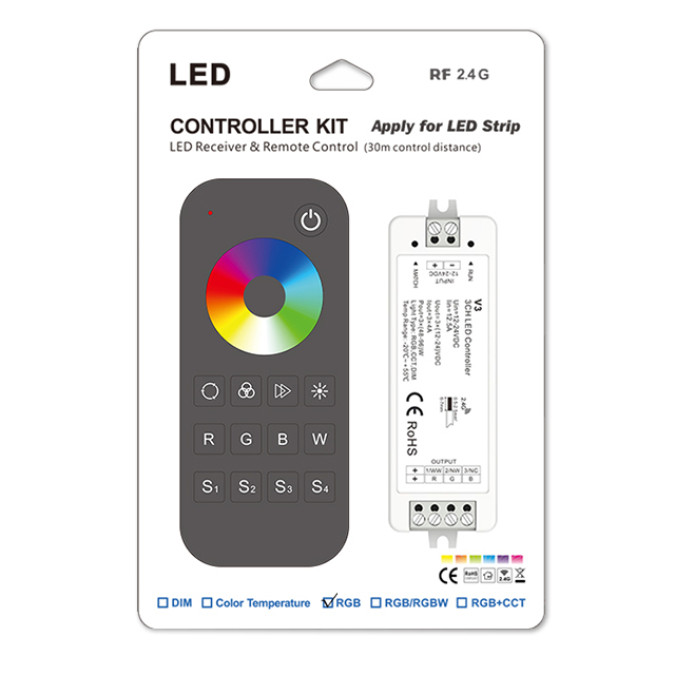 Комплект LED-контролер з пультом Skydance Set RT4+V3 4A*3CH RGB