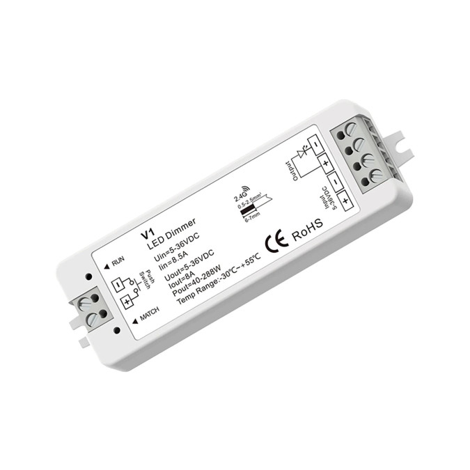 Дистанційний LED-контролер Skydance V1 1CH*8A 5-36VDC