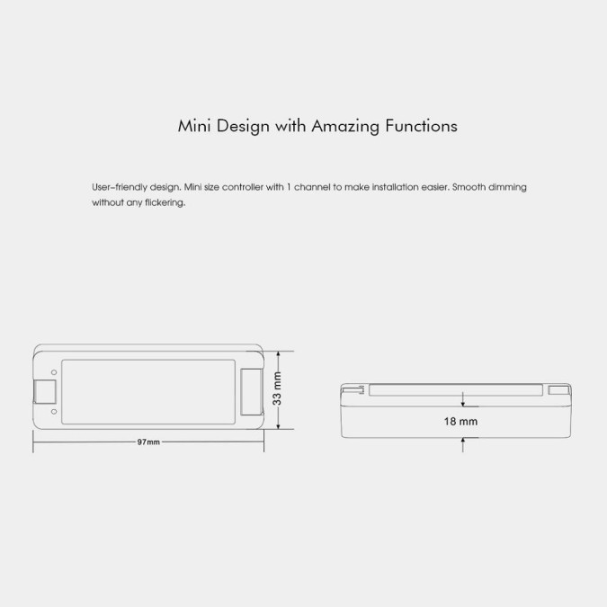 Дистанційний LED-контролер Skydance V1 1CH*8A 5-36VDC