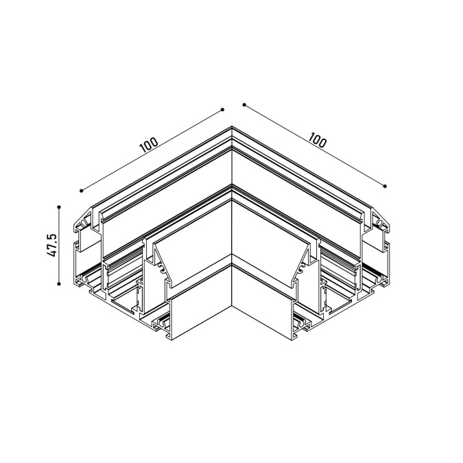З`єднання кутове KLOODI KDMG-STRECTH ZM BASE 90 BK