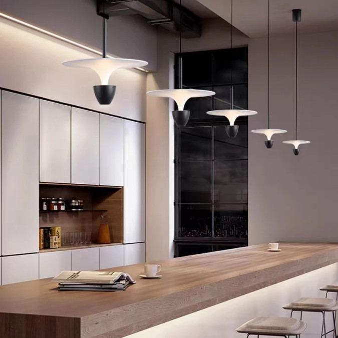 Світильник підвісний KLOODI DECO PE-NIMBA300 6W+6W 3K WH/BK