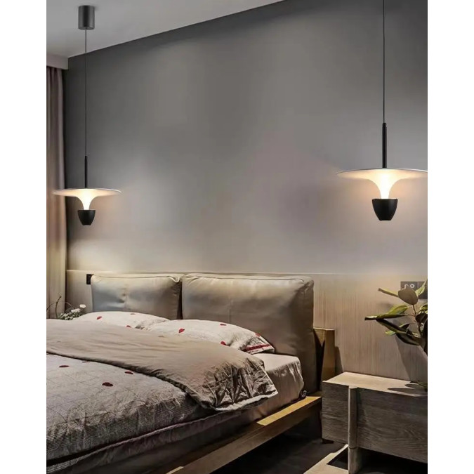 Світильник підвісний KLOODI DECO PE-NIMBA300 6W+6W 3K WH/BK