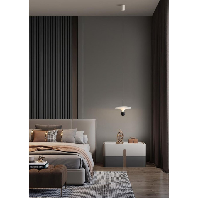 Світильник підвісний KLOODI DECO PE-NIMBA300 6W+6W 3K WH/BK