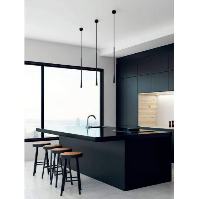 Світильник підвісний KLOODI DECO PE-SURMA800 7W 3K BK