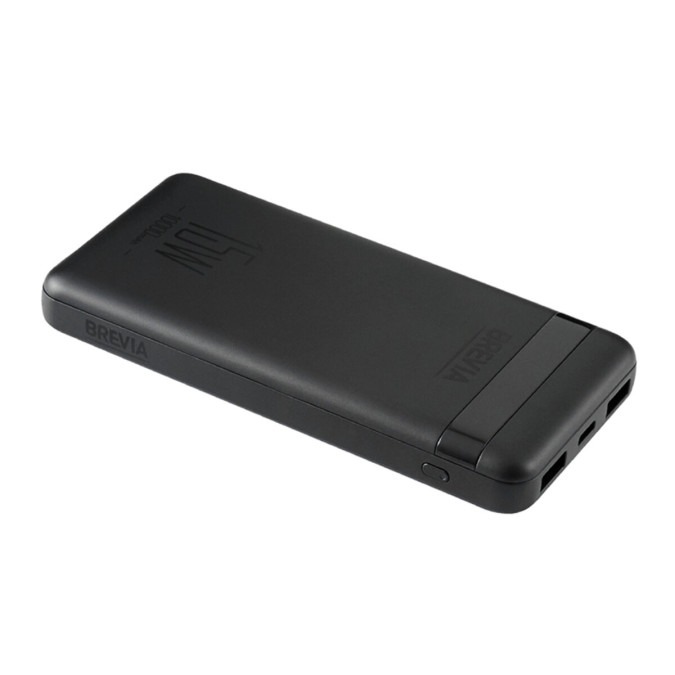 Павербанк Brevia 10000mAh 15W Li-Pol, чорний