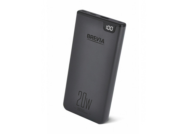 Павербанк Brevia 10000mAh 20W Li-Pol, чорний