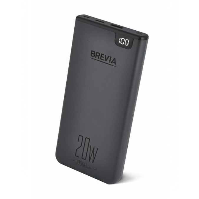 Павербанк Brevia 10000mAh 20W Li-Pol, чорний