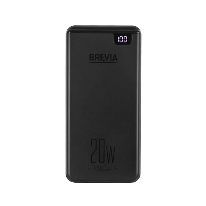Павербанк Brevia 10000mAh 20W Li-Pol, чорний