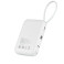 Павербанк Brevia 10000mAh 22.5W Li-Pol, Type-C + Lightning cable, білий