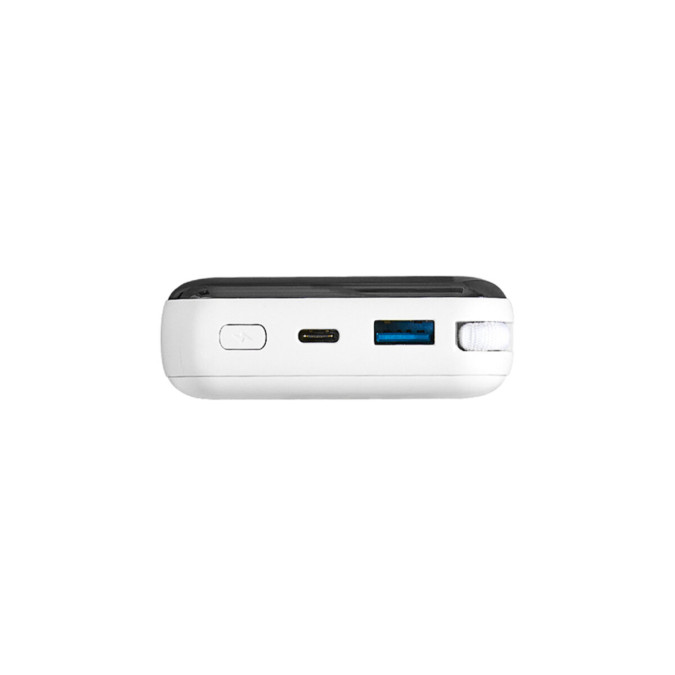 Павербанк Brevia 10000mAh 22.5W Li-Pol, Type-C + Lightning cable, білий