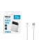Павербанк Brevia 10000mAh 22.5W Li-Pol, Type-C + Lightning cable, білий