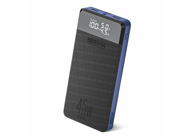 Павербанк Brevia 20000mAh 45W Li-Pol, чорний/синій