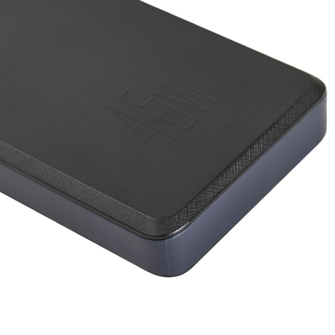 Павербанк Brevia 20000mAh 45W Li-Pol, чорний/синій