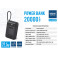 Павербанк Brevia 20000mAh 22.5W, Type-C + Lightning cable, Li-Pol, чорний
