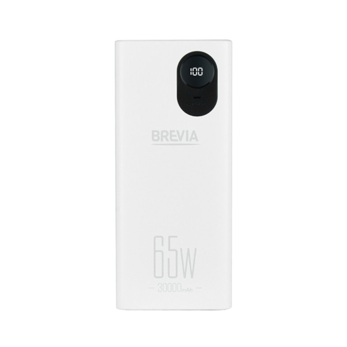 Павербанк Brevia 30000mAh 65W Li-Pol, білий
