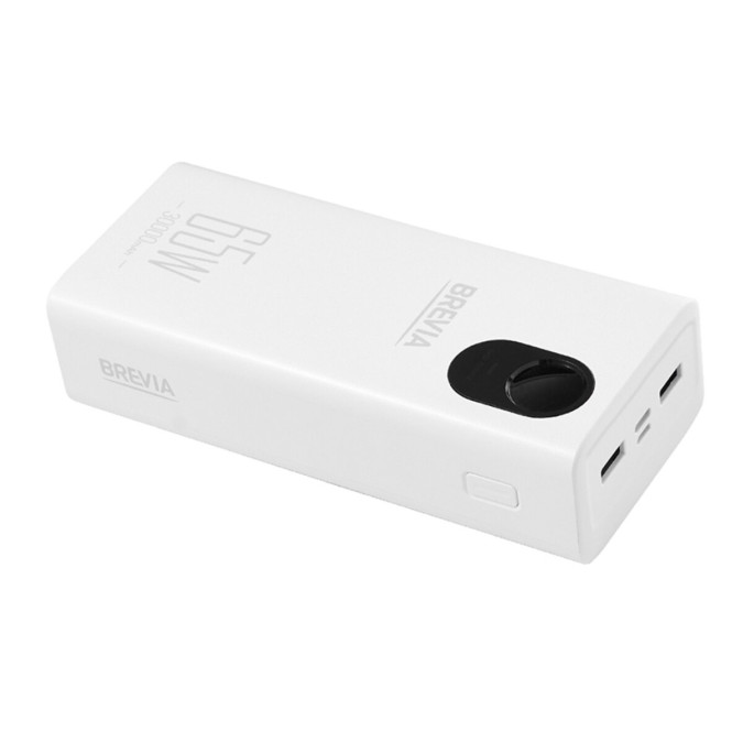 Павербанк Brevia 30000mAh 65W Li-Pol, білий