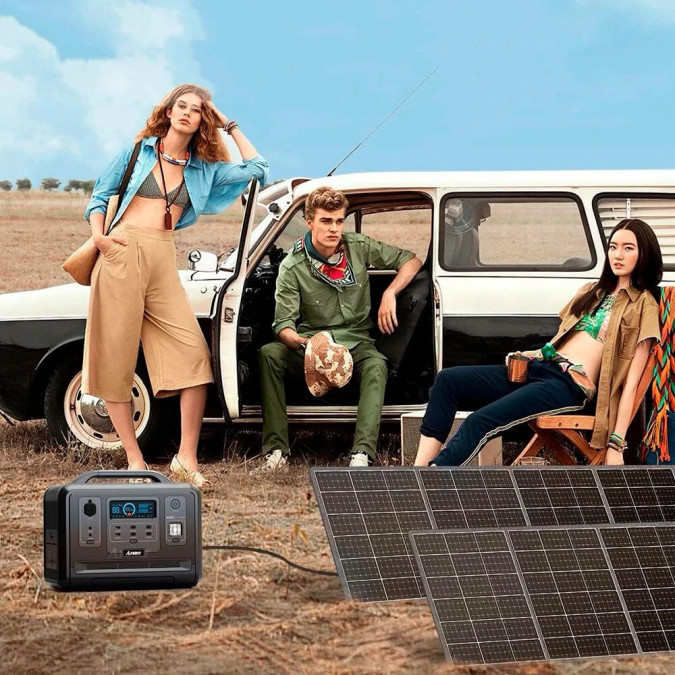 Портативна зарядна станція Aferiy 1202A 1200W 1248WH LiFePO4, чорна