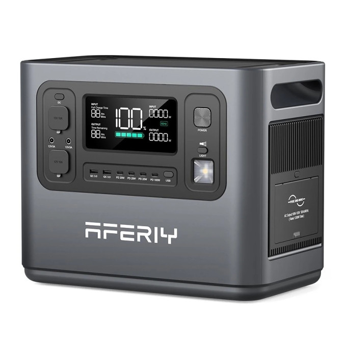 Портативна зарядна станція Aferiy AF-P110 1200W 960Wh LiFePO4, чорна