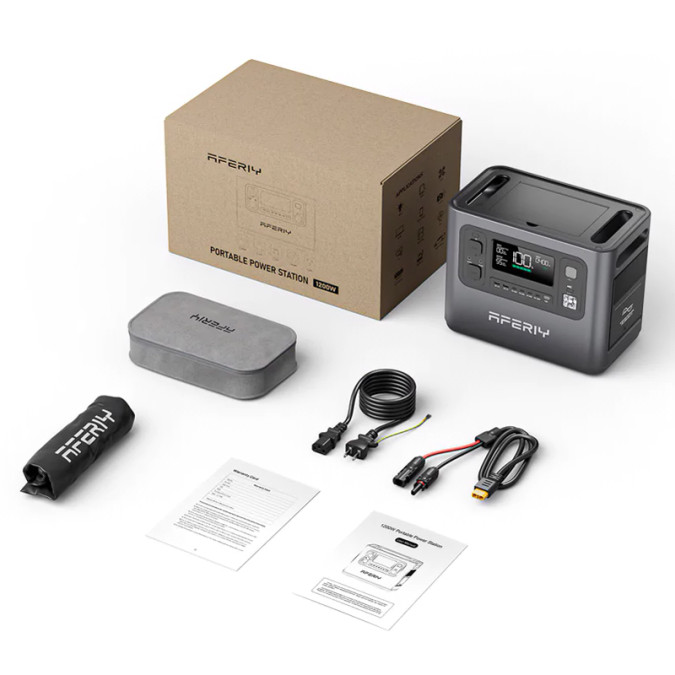 Портативна зарядна станція Aferiy AF-P110 1200W 960Wh LiFePO4, чорна
