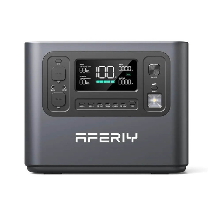 Портативна зарядна станція Aferiy AF-P210 2400W 2048Wh LiFePO4, чорна