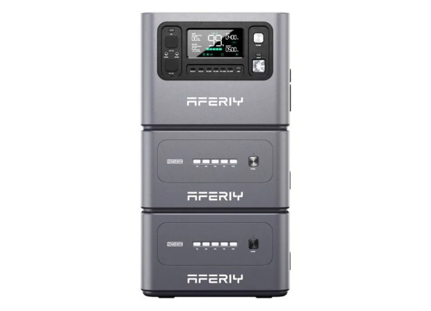 Портативна зарядна станція (комплект) Aferiy AF-P280 2800W 2048Wh + 2 додаткові батареї AF-P280-B по 2048Wh кожна, LiFePO4