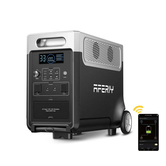 Портативна зарядна станція Aferiy AF-P310-EC-H 3600W 3840Wh LiFePO4, сіра
