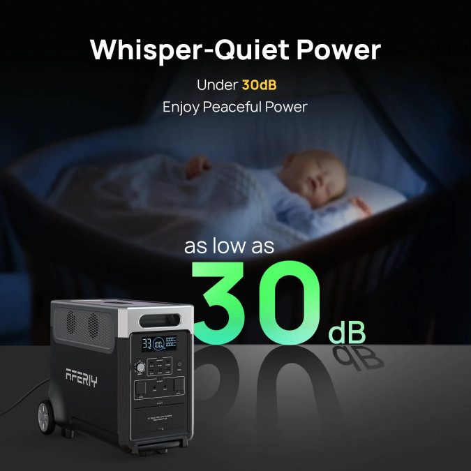 Портативна зарядна станція Aferiy AF-P310-EC-H 3600W 3840Wh LiFePO4, сіра