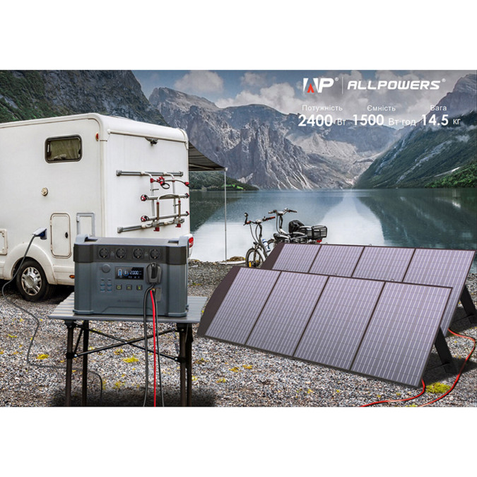 Портативна зарядна станція AllPowers S2000 PRO 2400W 1500Wh Li-Ion