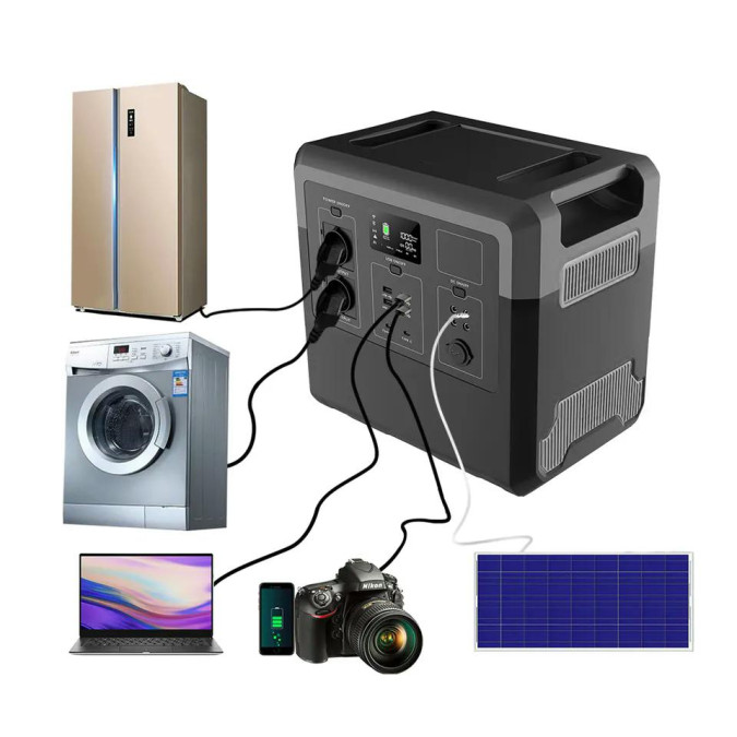 Портативна зарядна станція MARKSON BP2400 2400W 2560Wh 800000mAh LiFePO4, сіра