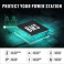 Портативна зарядна станція EcoPlay 501A 500W 484Wh 134400mAh Li-ion, пісочна/зелена