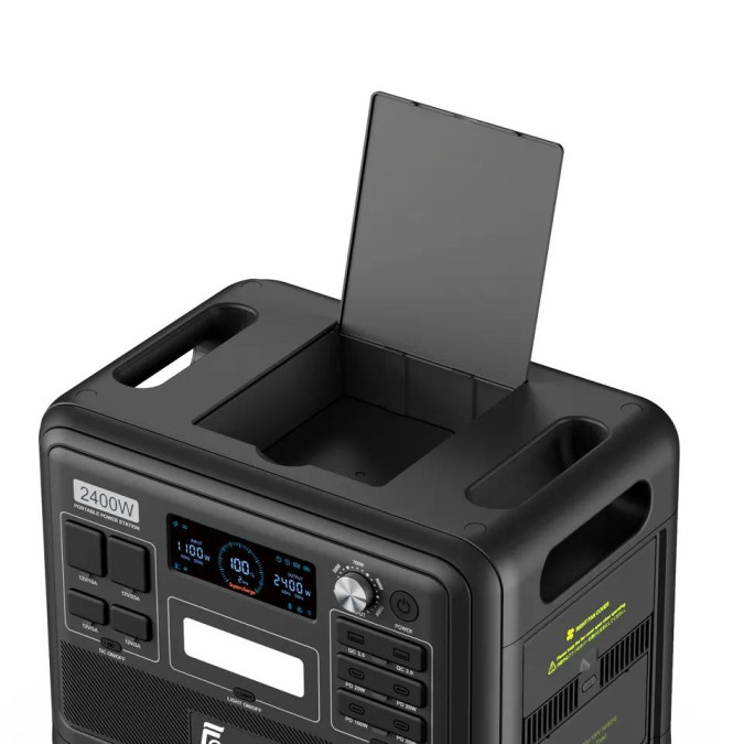 Портативна зарядна станція Fossibot F2400 2400W 2048WH 640000mAh LiFePO4, чорна