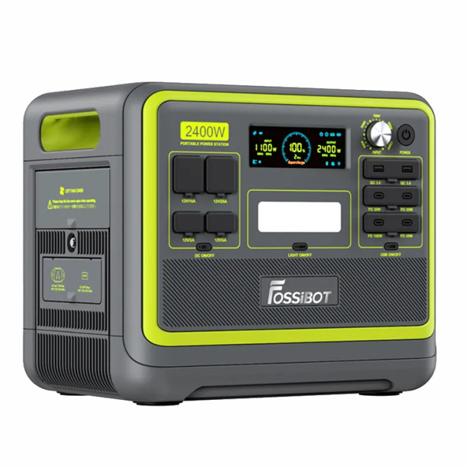 Портативна зарядна станція Fossibot F2400 2400W 2048WH 640000mAh LiFePO4, зелена
