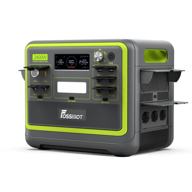 Портативна зарядна станція Fossibot F2400 2400W 2048WH 640000mAh LiFePO4, зелена
