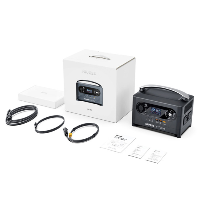Портативна зарядна станція Niuess NE-700PRO 700W 720WH 200000mAh LiFePO4, чорна