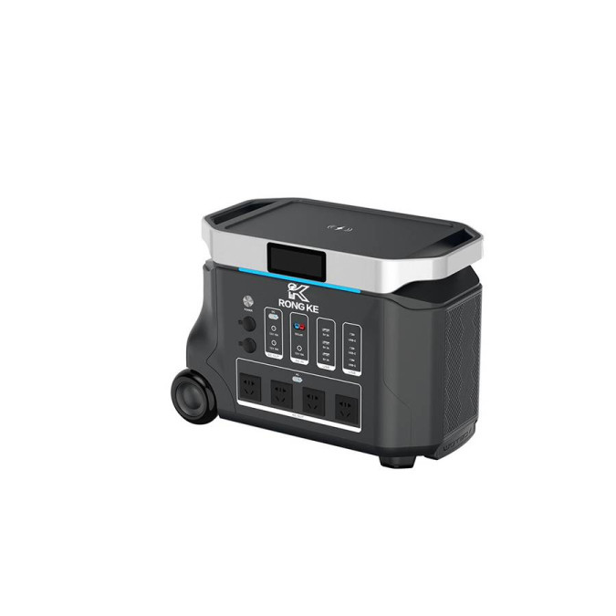 Портативна зарядна станція Rongke 3000W 3072Wh 960000mAh LiFePO4, сіра