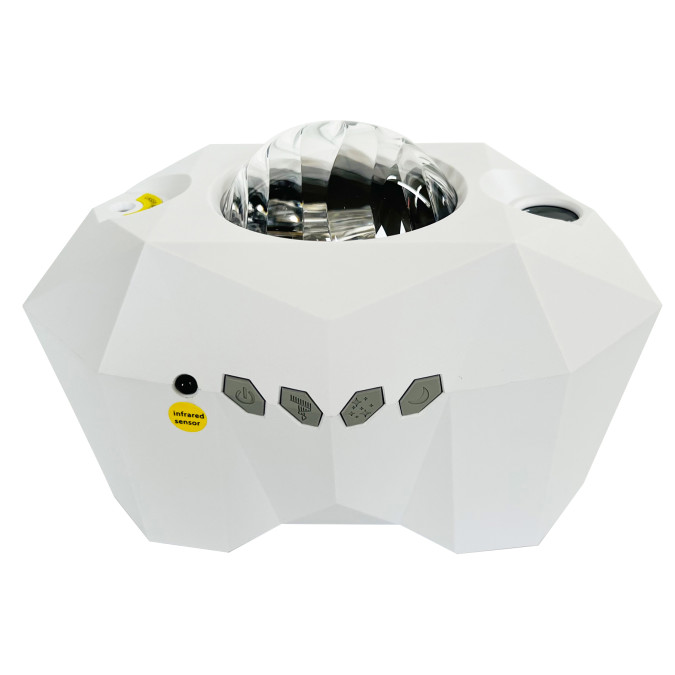 Проектор зоряного неба, нічник Aurora Star Night Light AC6923 з пультом та Bluetooth-динаміком, білий