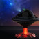 Лазерний проектор зоряного неба, нічник UFO Led Star Night НЛО Галактика з пультом, чорний