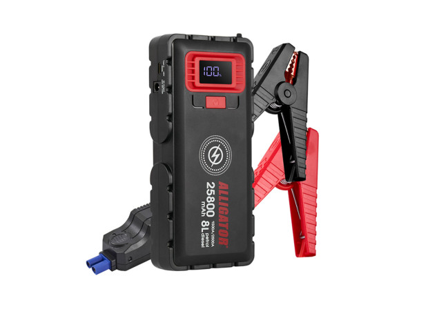 Бустер (пусковий пристрій) Alligator Jump Starter 1500A/2500A 25800mAh зі Smart-клемами та безпровідною зарядкою