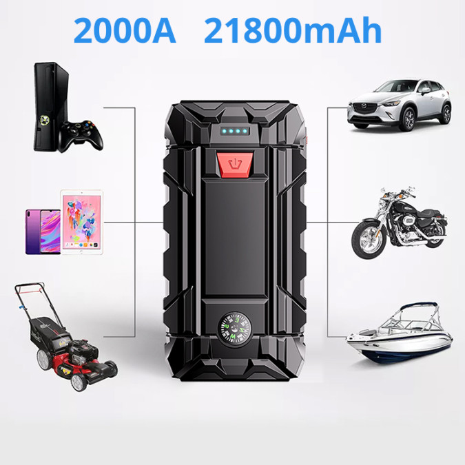 Пусковий зарядний пристрій MARKSON BM200 2000A/10000mAh з ліхтариком