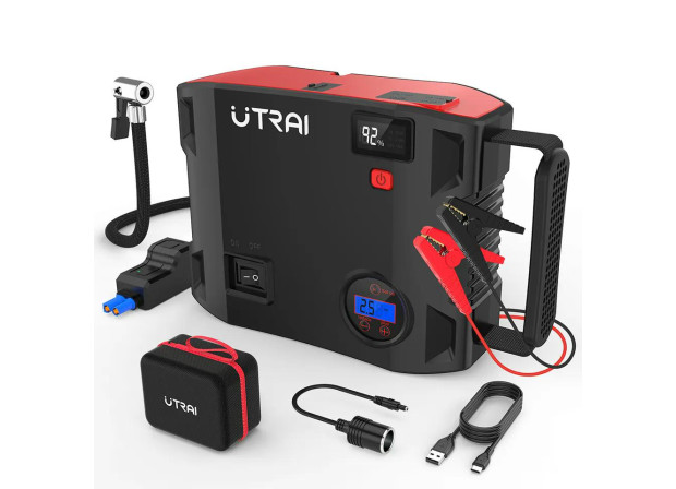 Пусковий зарядний пристрій UTRAI Jstar 5 2000A/24000mAh з компресором та ліхтариком
