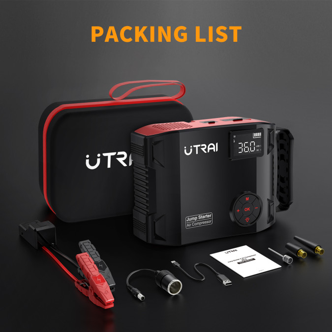Пусковий зарядний пристрій  UTRAI Jstar 5 NEW 3500A/16000mAh з компресором та ліхтариком