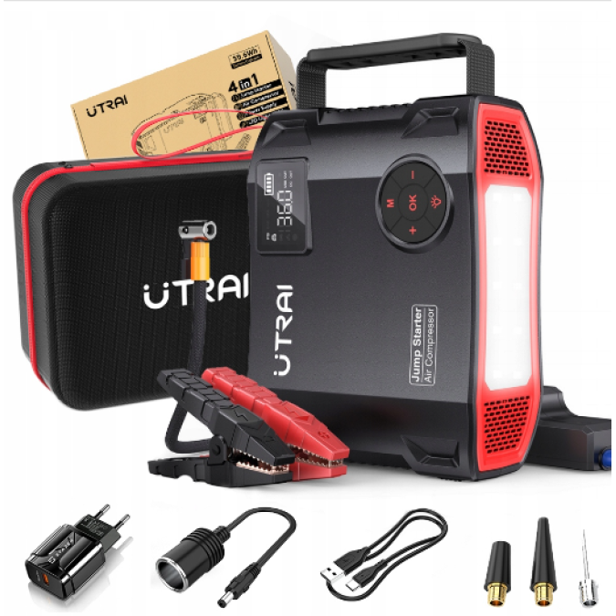 Пусковий зарядний пристрій  UTRAI Jstar 5 NEW 3500A/16000mAh з компресором та ліхтариком