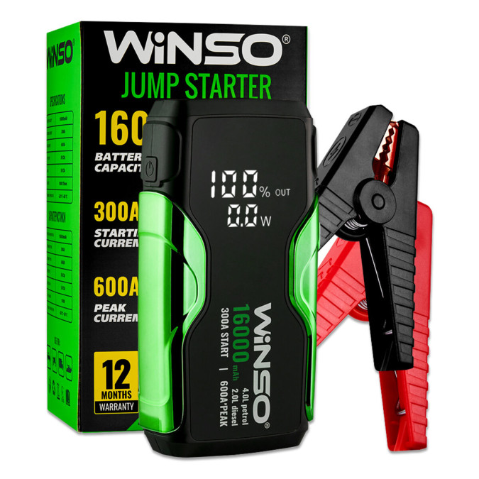 Бустер (пусковий пристрій) Winso Jump Starter 300A/600A 16000mAh 