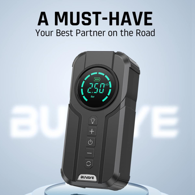 Пусковий зарядний пристрій BUVAYE YX1920-10400 600A/10400mAh з компресором та ліхтариком