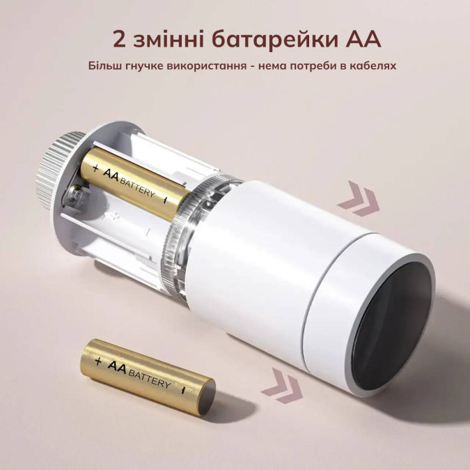 Розумний термостат, терморегулятор для радіатора опалення SITERWELL GS361A-H04 з дисплеєм, білий