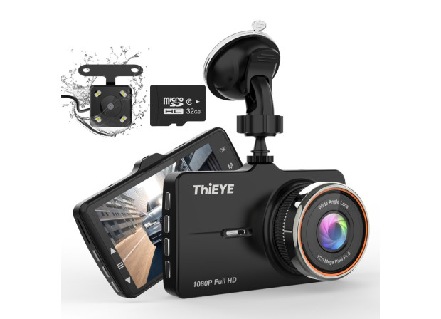 Автомобільний відеореєстратор ThiEYE Carbox 5R 1080P FULL HD з камерою заднього виду та картою пам’яті 32Gb